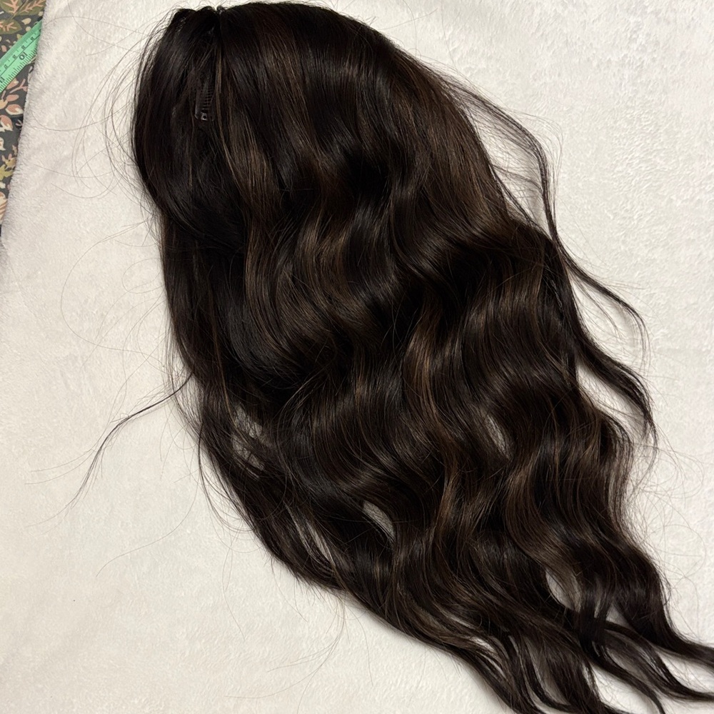 Dark Brown Wavy Hair Topper